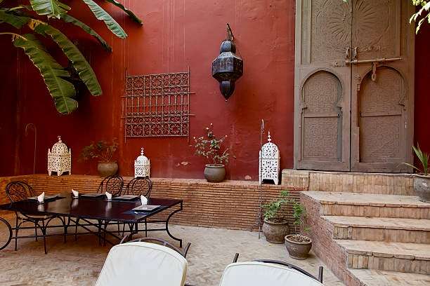 inner courtyard of a riad